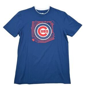 Chicago Cubs New Era Graphic T-Shirt MLB Genuine Blue Red Size Large
